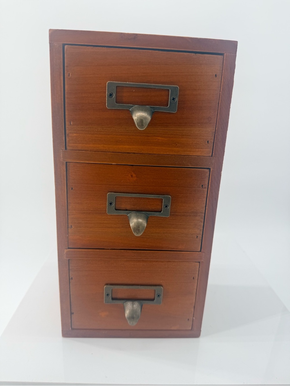 Wooden 3-Drawer Storage Organizer - Brown
